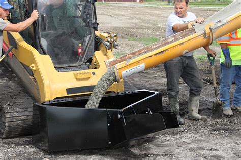 concrete bucket for skid steer for sale|skid steer concrete hopper bucket.